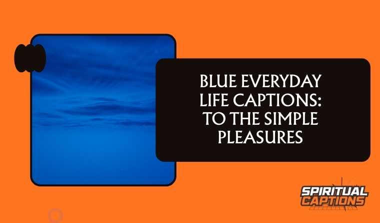 Blue Everyday Life Captions: To the Simple Pleasures